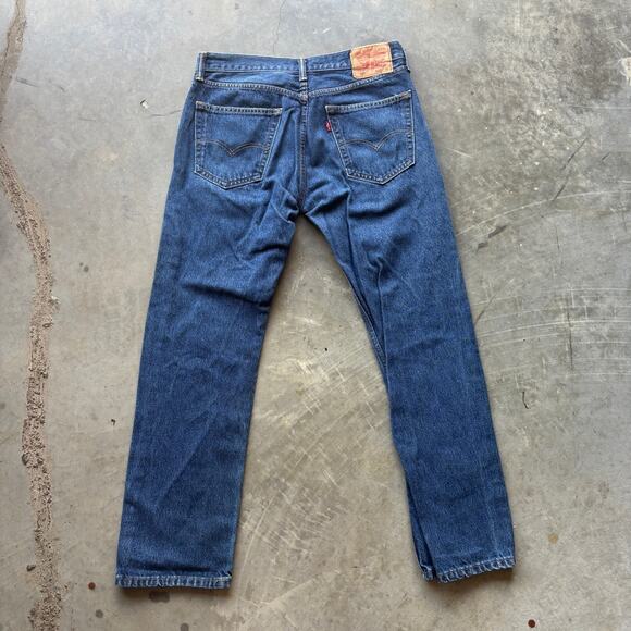 Levi's 505 Jeans Men's 32x30 Blue Straight Leg Mid Rise Regular Fit Denim - Picture 12 of 13